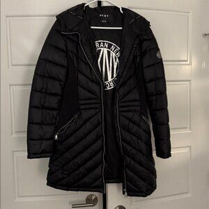 DKNY Quilted Black Jacket